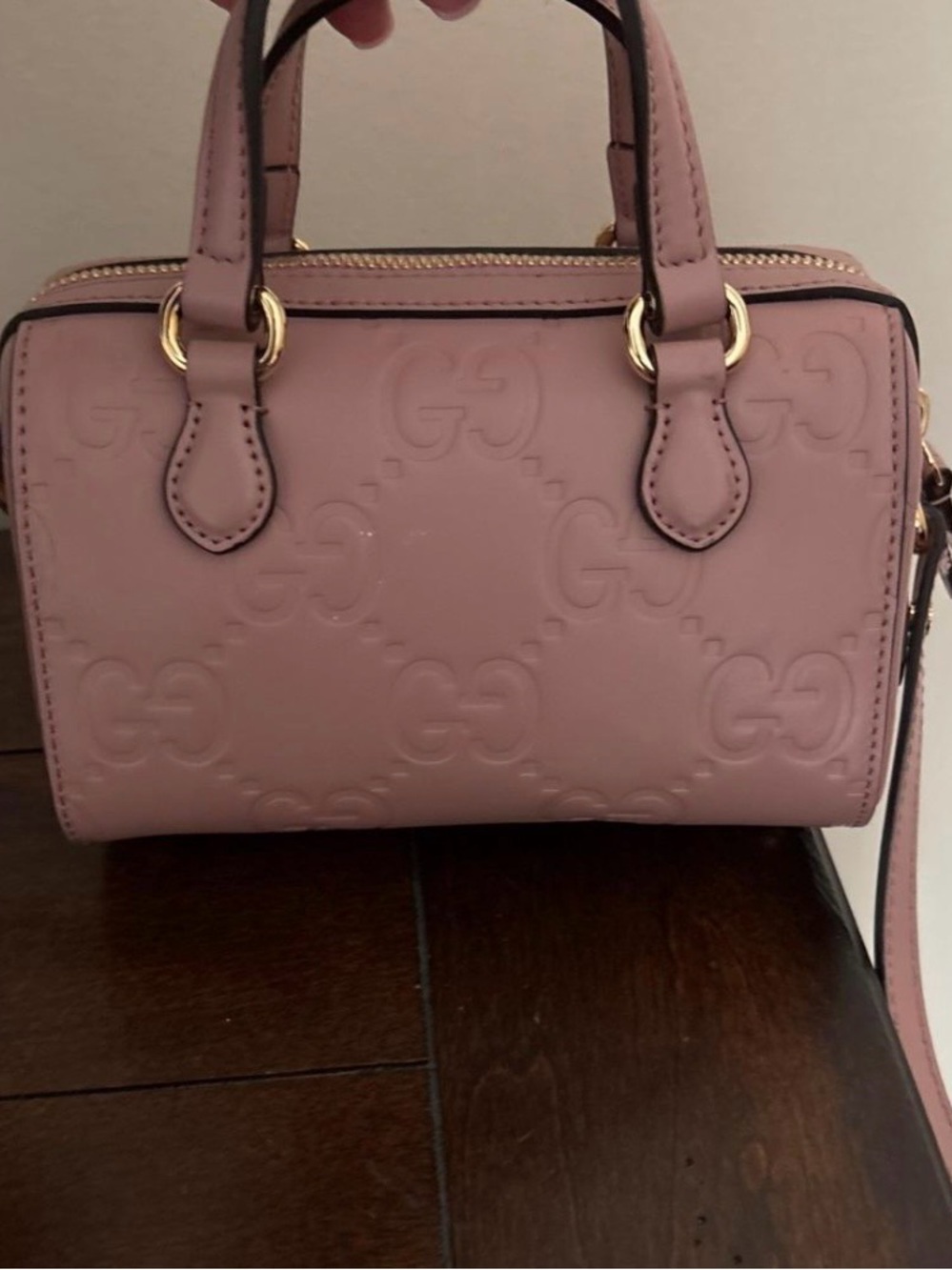 Gucci Pink Embossed GG Bag